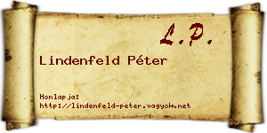 Lindenfeld Péter névjegykártya